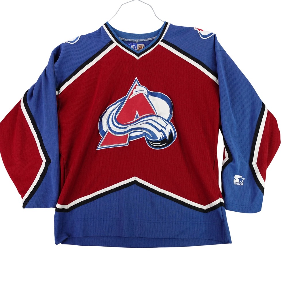 Vintage Starter Colorado Avalanche‎ NHL Jersey XL Burgundy Bigfoot 90s Western